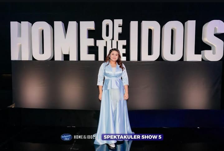 Penampilan Anjelia Dom sebelum tereliminasi di babak Spektakuler Show 5 Indonesian Idol XIII 2025.