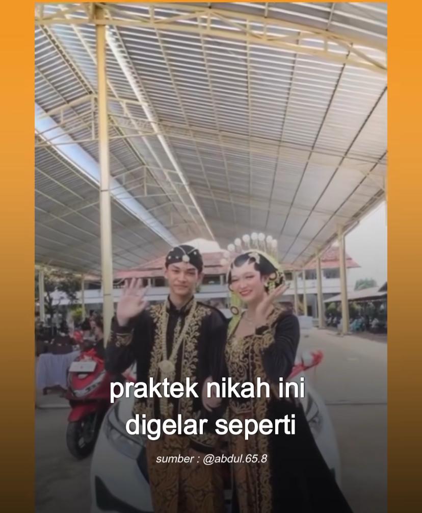 Viral siswa praktik nikah seperti pernikahan beneran