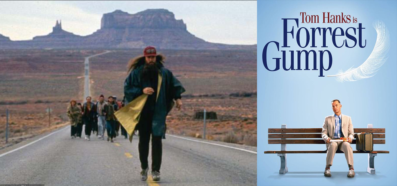 Forrest Gump berjalan selama bertahun-tahun tanpa henti