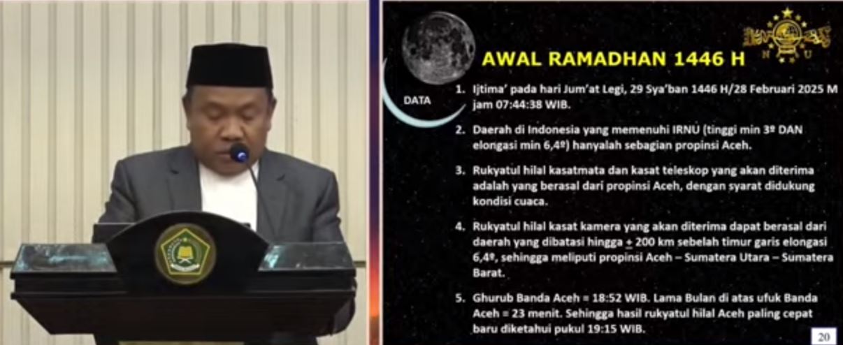 Sidang isbat penentuan 1 ramadan.