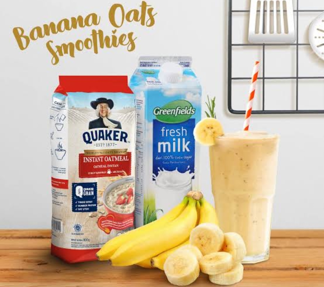 Banana oats smoothies.