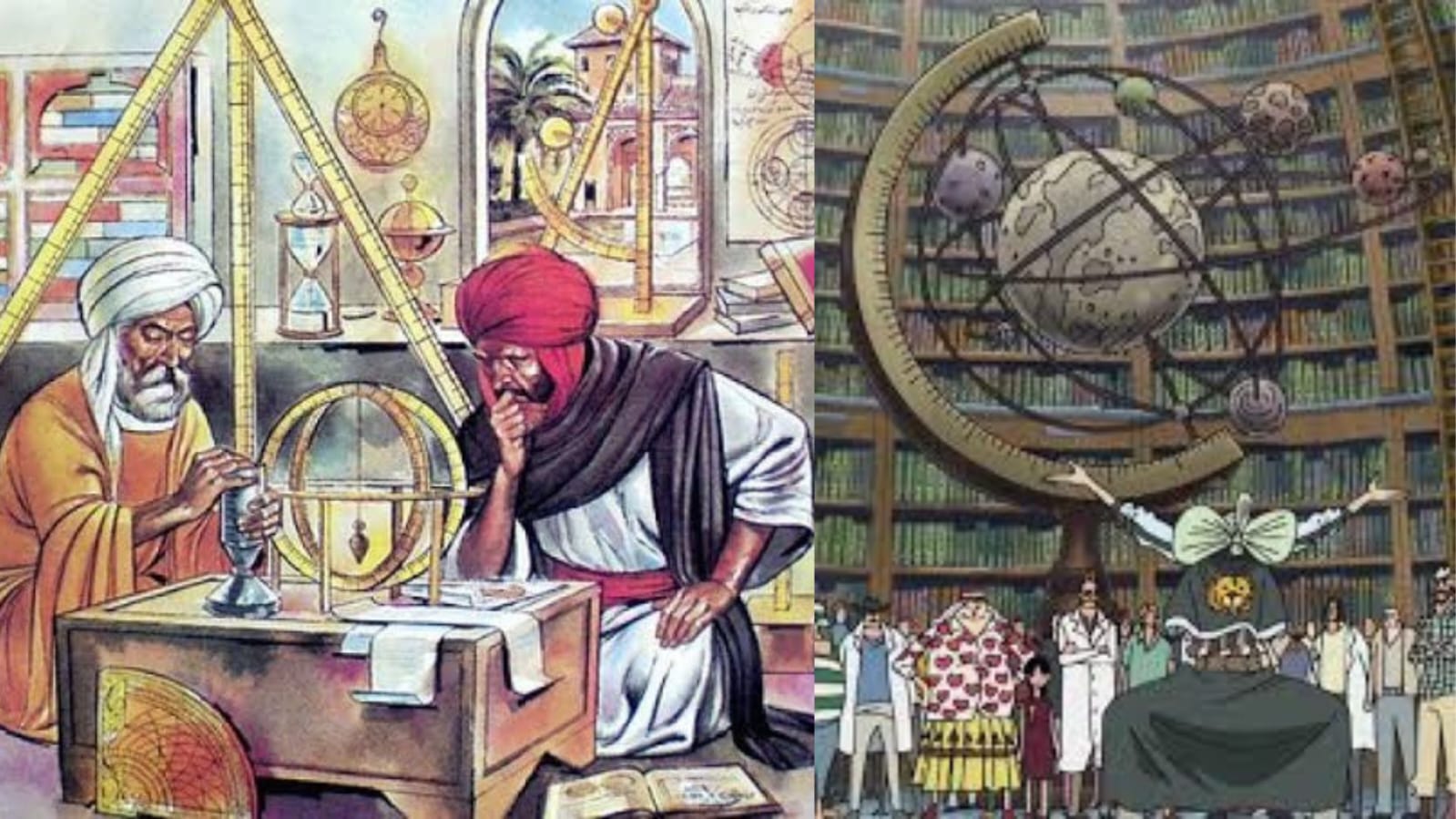 Ohara One Piece dan Baitul Hikmah sebagai pusat pengetahuan sama-sama dihancurkan.