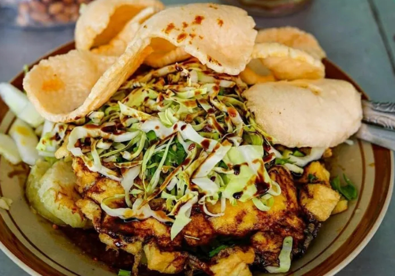Ilustrasi kuliner tepo tahu yang salah satu kuliner yang terkenal di Kabupaten Magetan