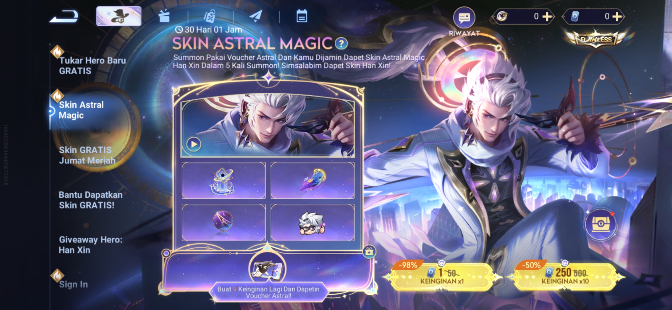 Honor Of Kings (HOK) Rilis Flawles Astral Magic Han Xin