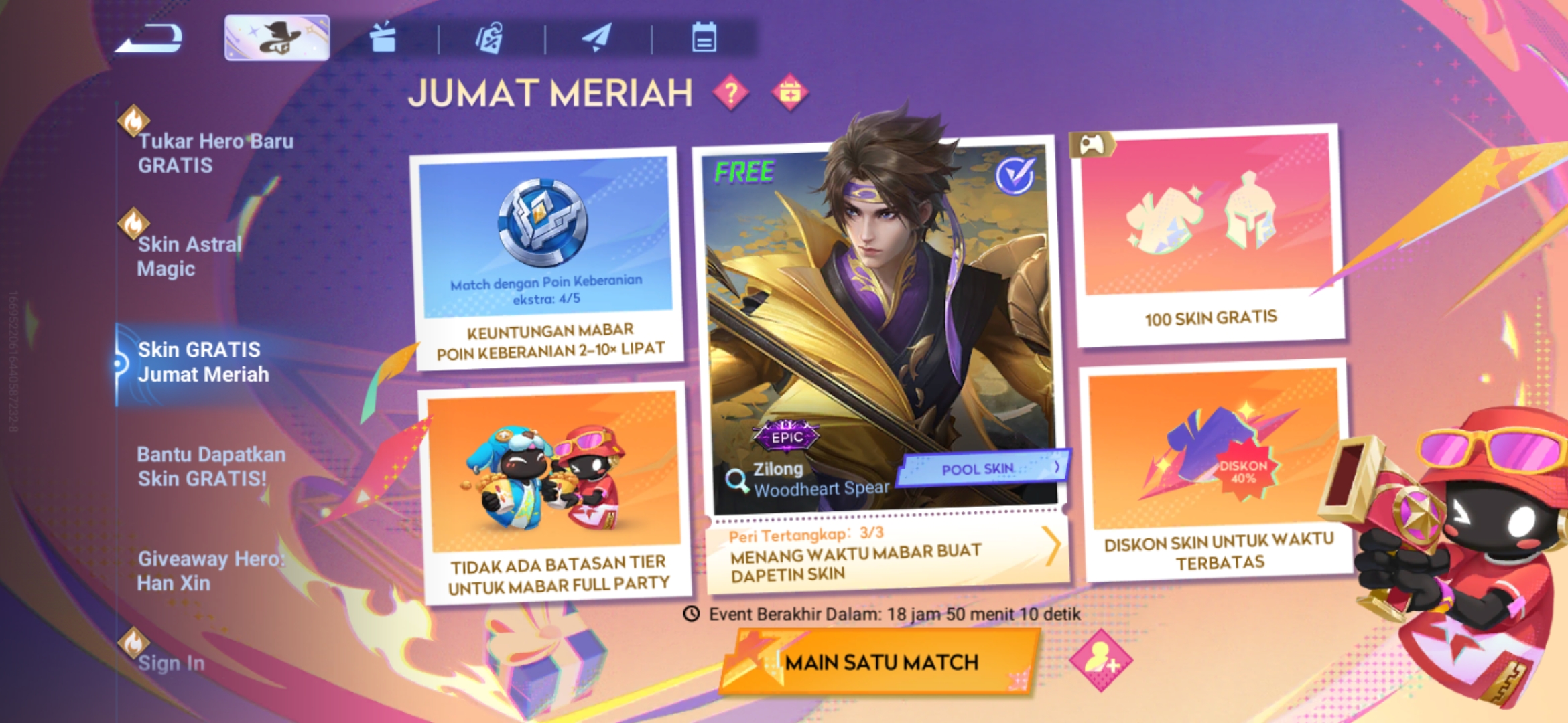 Honor Of Kings Bagikan Skin Epik Zilong Secara Gratis Melalui Event Friday Frensy Atau Jumat Meriah
