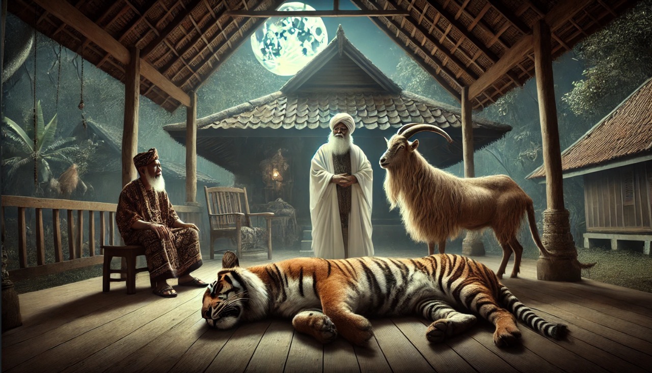 Harimau kalah lawan kambing dalam kisah Kiai Sholeh Darat di cerita Ramadan.