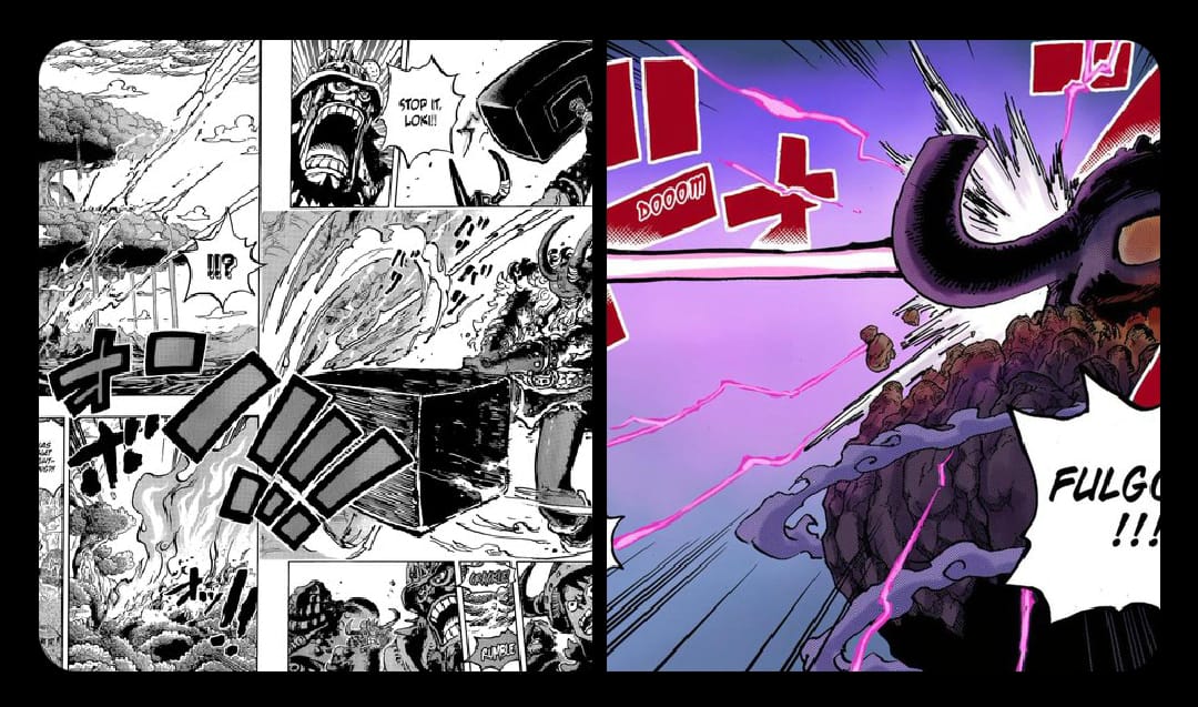 Manakah yang lebih kuat serangan Fulgaro Big Mom atau Loki di manga One Piece 1142?