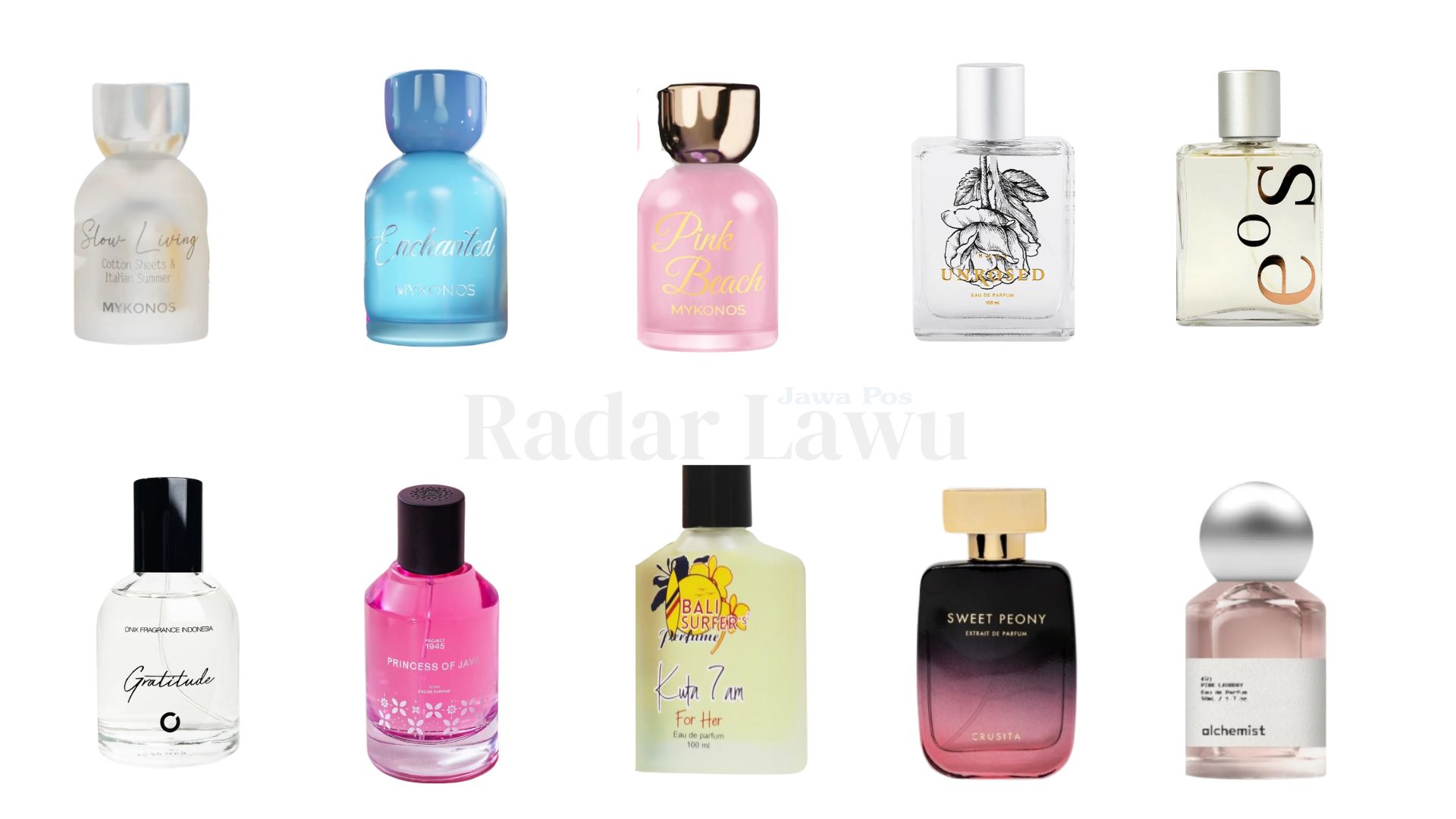 10 parfum lokal yang cocok untuk aktivitas saat cuaca panas.
