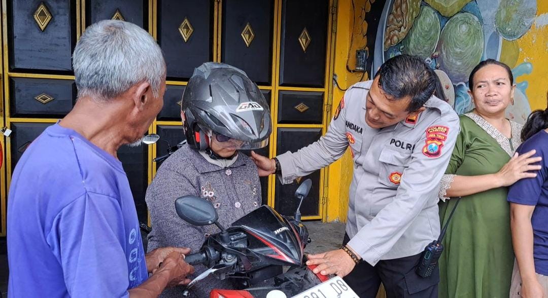 Sakinatun, perempuan asal Boyolali ditemukan duduk termenung di motor seharian di Magetan.