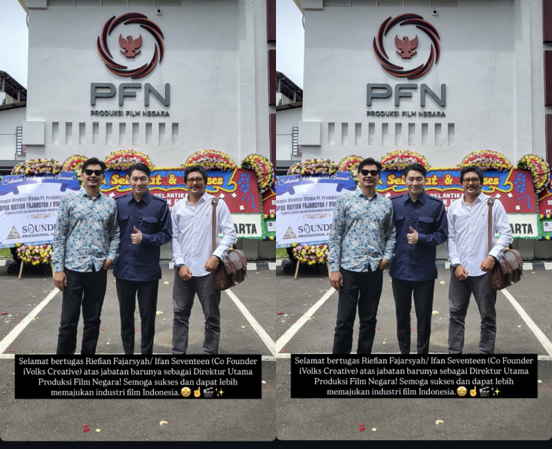 Ucapan selamat kepada Ifan Seventeen yang ditunjuk jadi Dirut PT PFN.