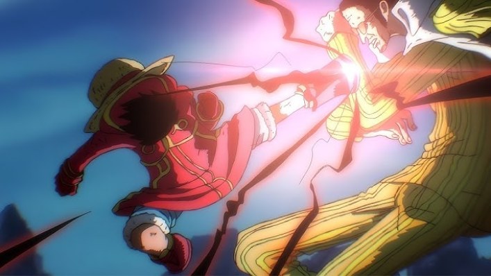 Menanti terjadinya duel Luffy vs Kizaru di anime One Piece.