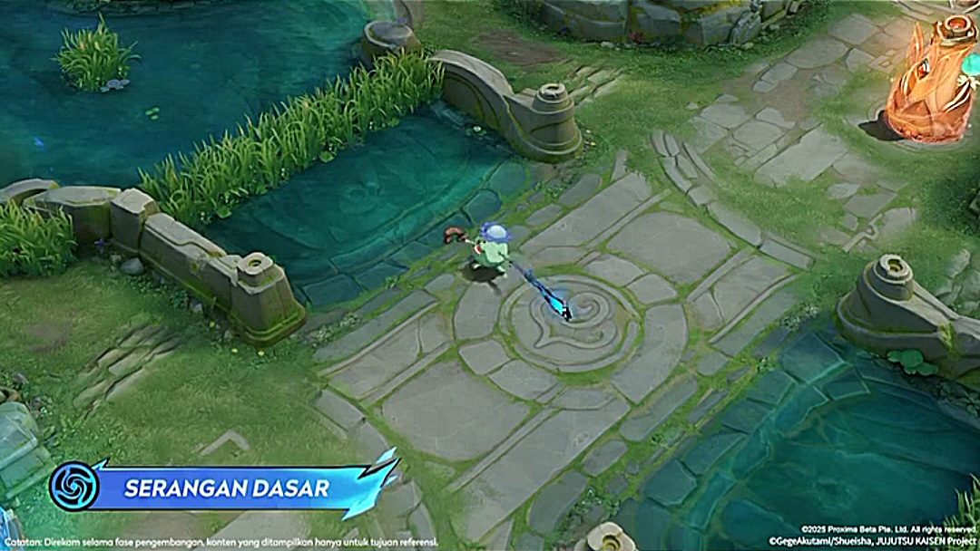 Basic attack Guiguzi skin Cathy Jujutsu Kaisen di game Honor Of Kings (HOK)