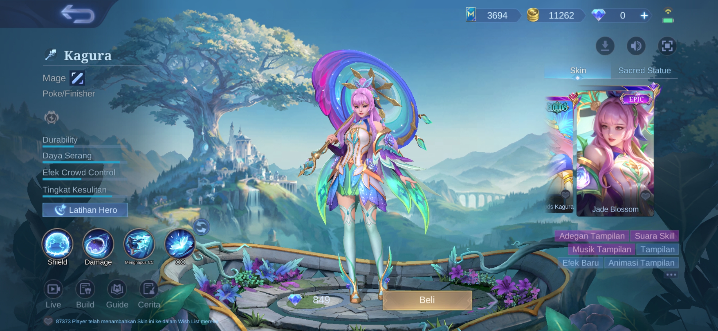 Kagura Skin Epic dari Mobile Legends