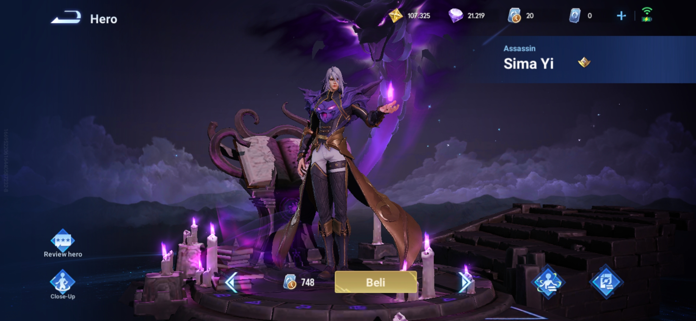 Build Item Sima Yi untuk Role Midlane di Honor Of Kings (HOK)