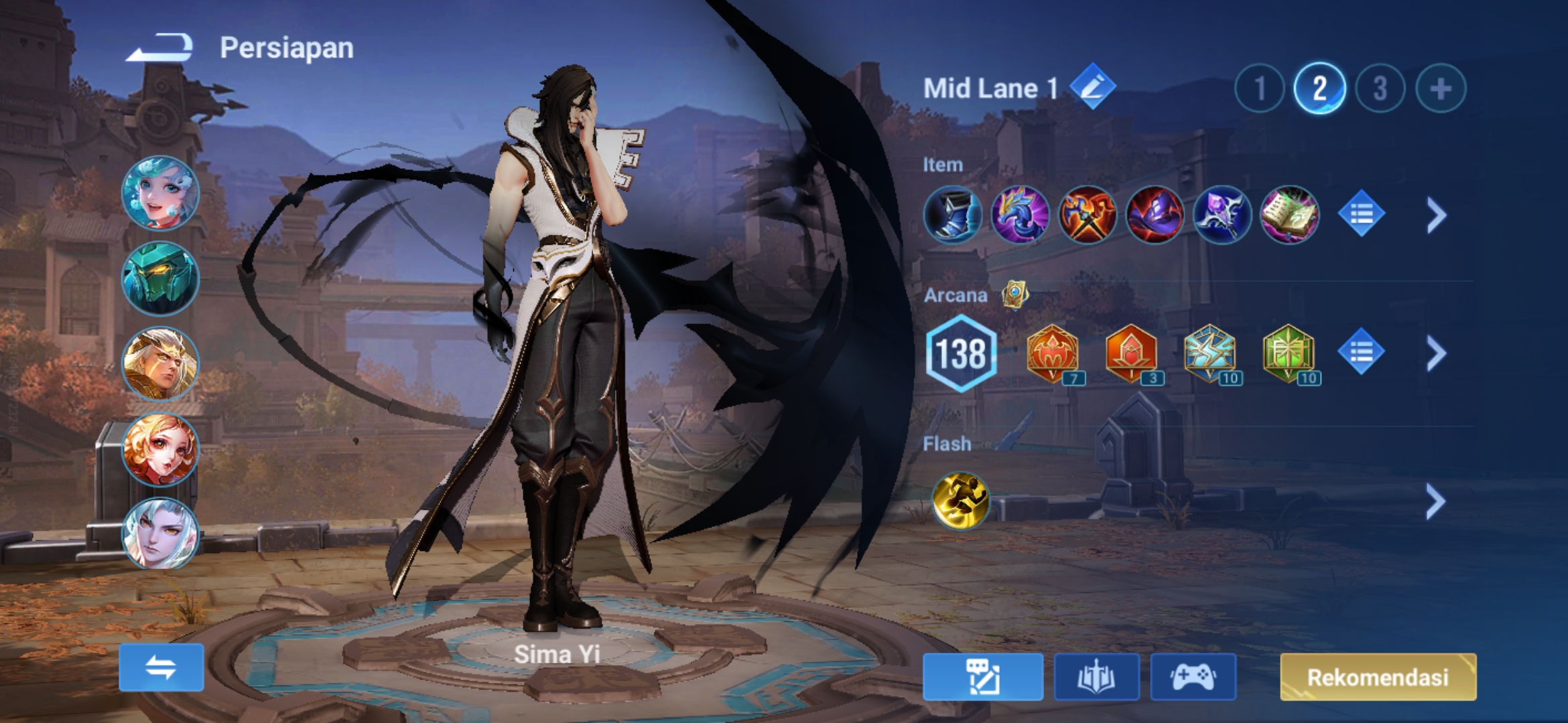 Build Item Sima Yi Honor Of Kings (HOK) Ketika Menempati Role Midlane