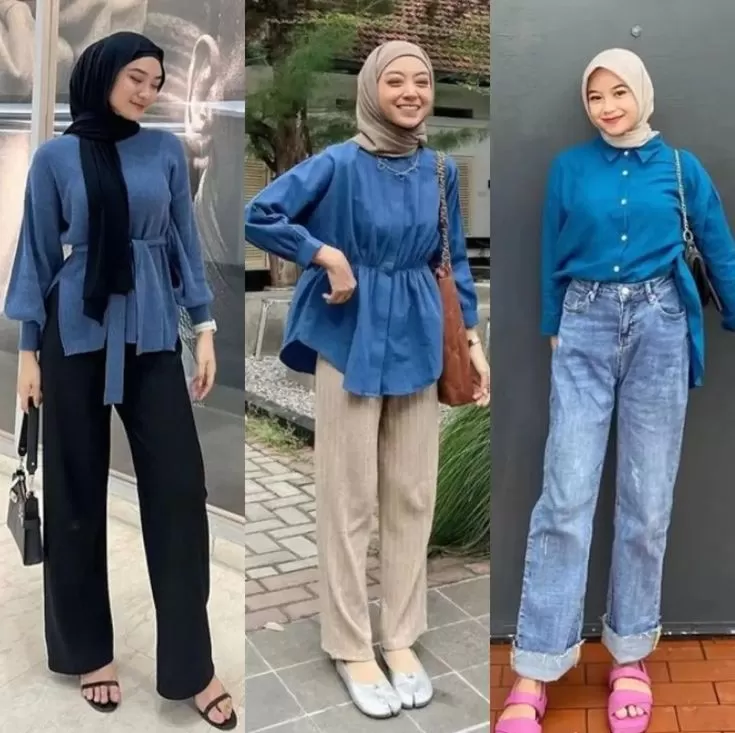 ilustrasi perpaduan warna baju