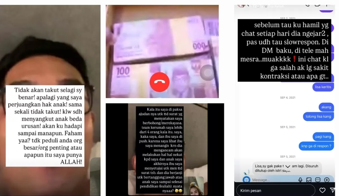 Lisa Mariana membeberkan bukti yang dia sebut hasilnskandal perselingkuhan dengan Ridwan Kamil.