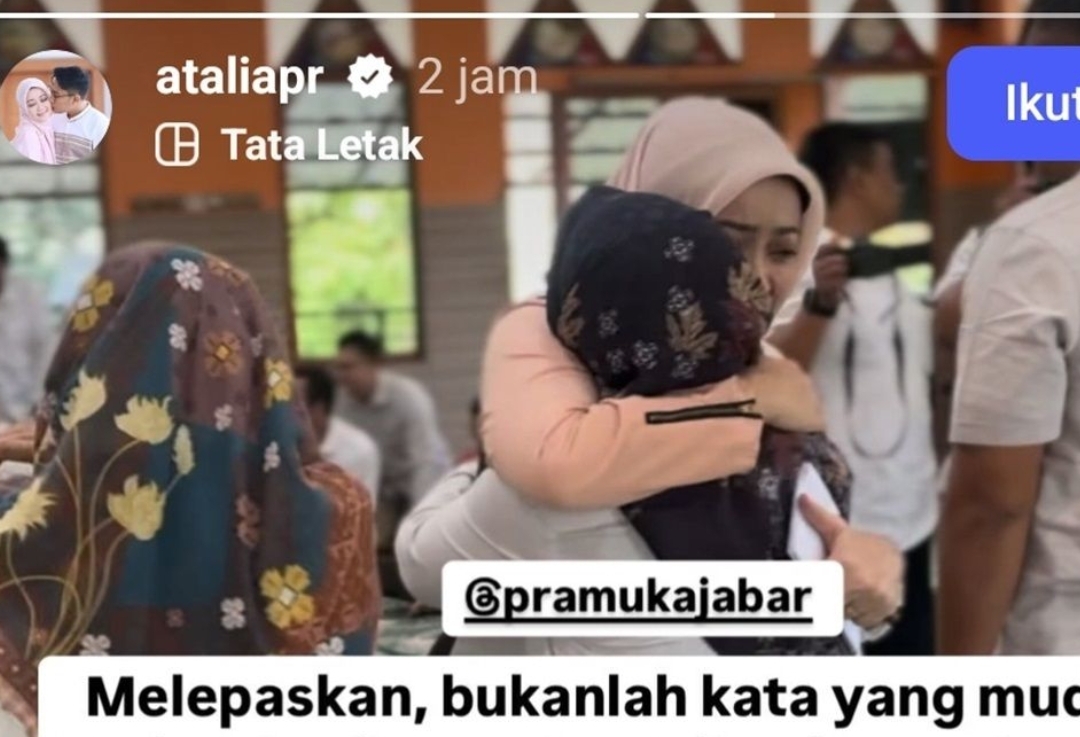 Unggahan instastroy IG Atalia, istri Ridwan Kamil menyisakan tanda tanya di saat isu suaminya selingkuh dengan Lisa Mariana.