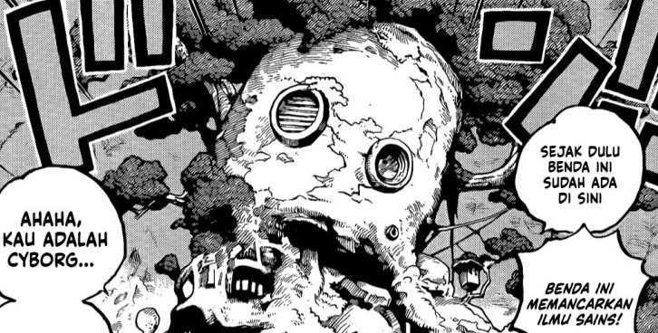 Lilith dan Franky ingin meneliti robot kuno Elbaph dalam baca komik One Piece 1144.