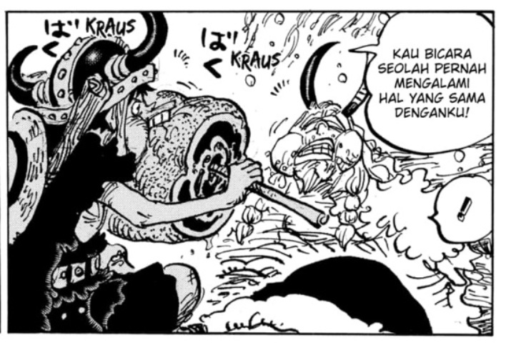 Luffy dan Loki mulai saling mengenal di cerita baca komik One Piece 1145.
