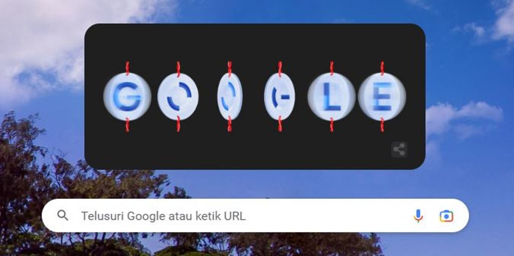 Superposisi kuantun Google Doodle.