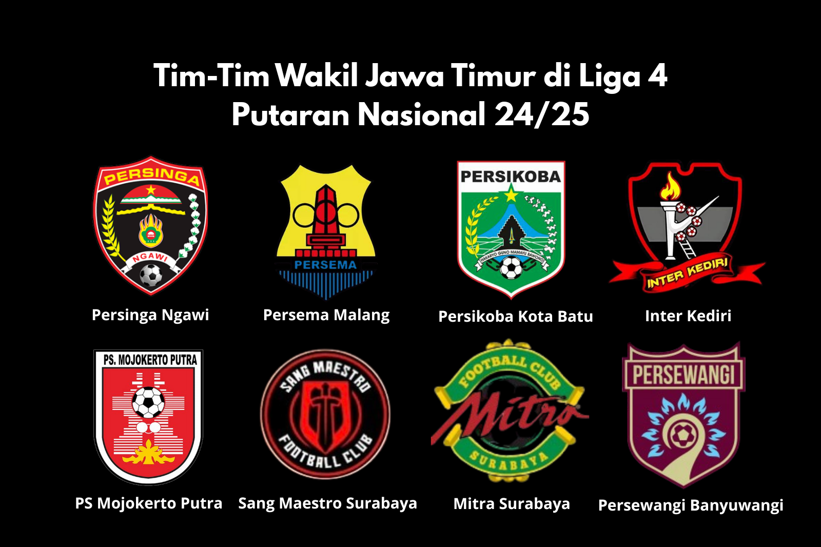 Julukan Unik Wakil Jawa Timur di Liga 4 Nasional 2024/2025/