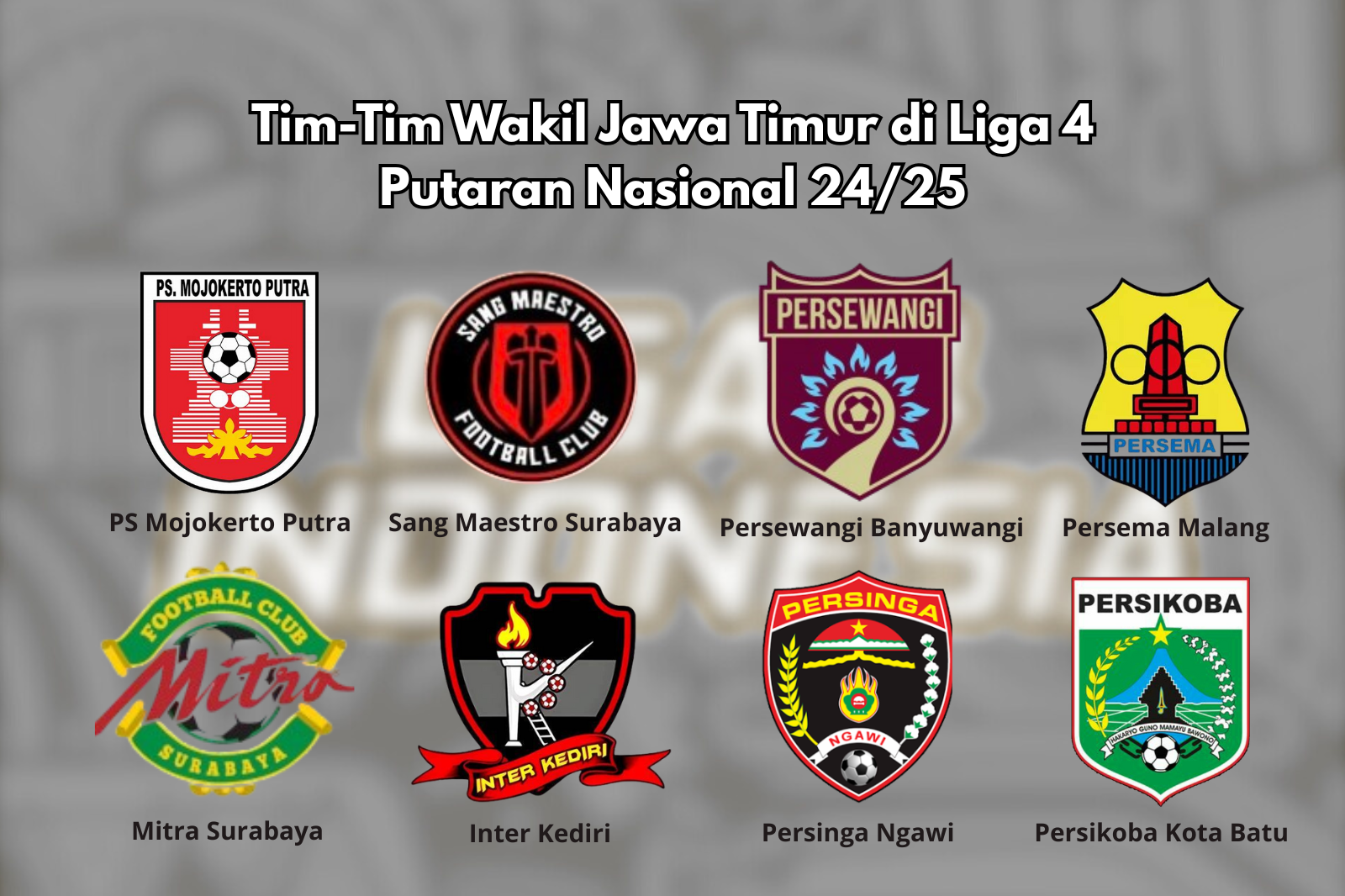 Tak Sekadar Lambang, Ini Arti Logo dan Julukan 8 Klub Jatim di Liga 4 Nasional