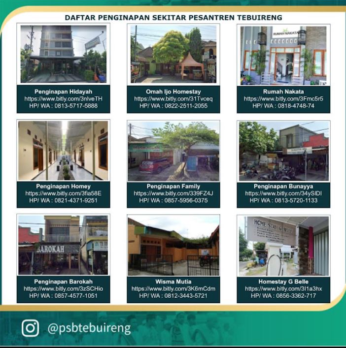 Daftar penginapan murah dan nyaman di sekitar Pondok Pesantren Tebuireng.