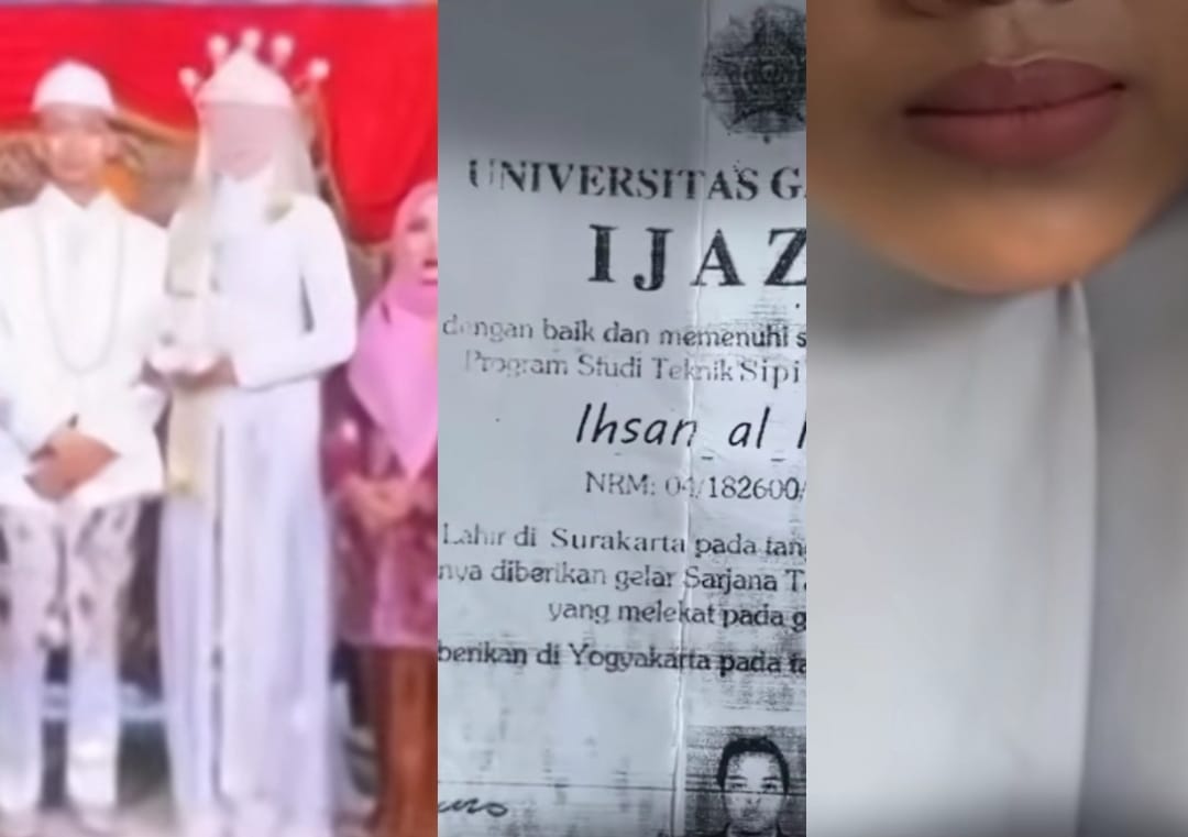EAP, wanita cantik asal Sukoharjo membongkar modus akal bulus suaminya, Ikhsan Nur Rasyidin yang mengaku sebagai PNS dan menggunakan ijazah palsu UGM.