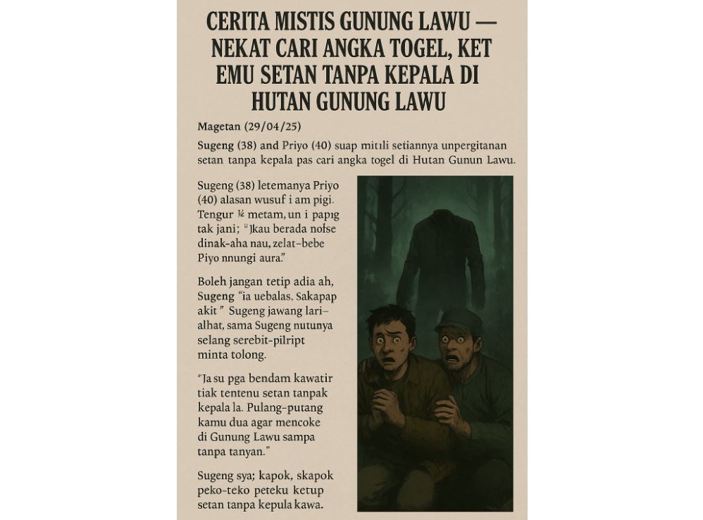 Cerita misteri Gunung Lawu.