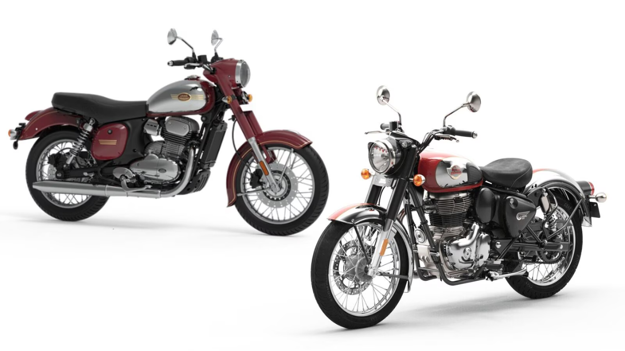 Jawa 350 dan Royal Enfield Classic 350, dua motor retro dengan karakter riding yang kontras.