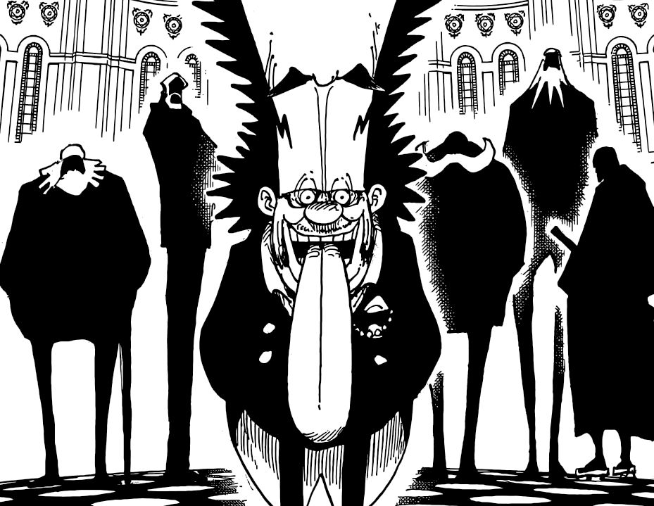 Karakter yang ditakuti Pemerintah Dunia dalam cerita One Piece.