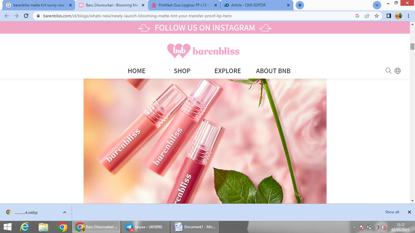 Rekomendasi lipstik dengan warna pink yang girly.