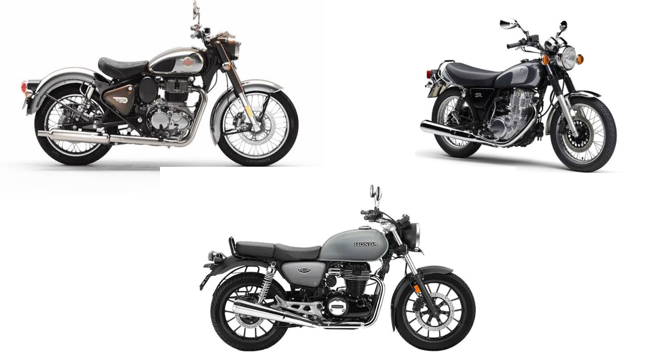 Tiga motor retro beda generasi: SR400 dengan jiwa klasik, Classic 350 dengan kenyamanan cruising, dan CB350RS dengan teknologi masa kini.