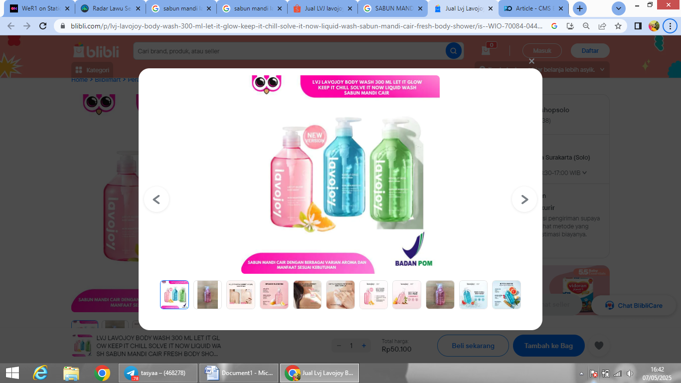 Rekomendasi sabun mandi dari brand Lavojoy.