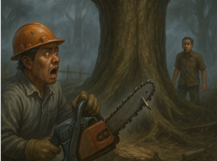 Cerita misteri penunggu pohon keramat Gunung Lawu.