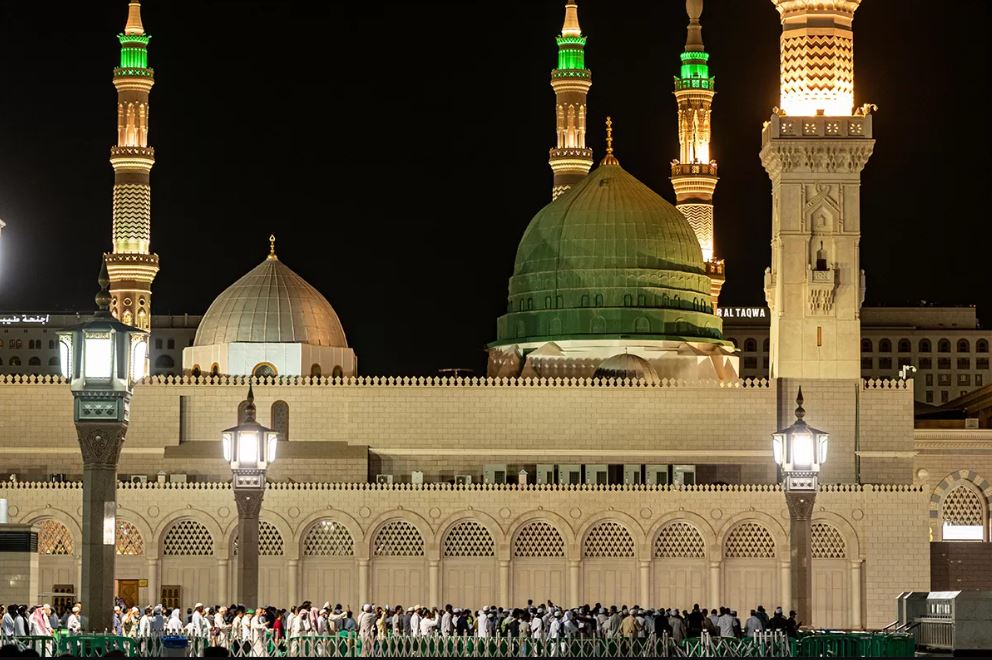 Masjid Nabawi di Madinah mulai dipadati jemaah haji dari seluruh dunia.
