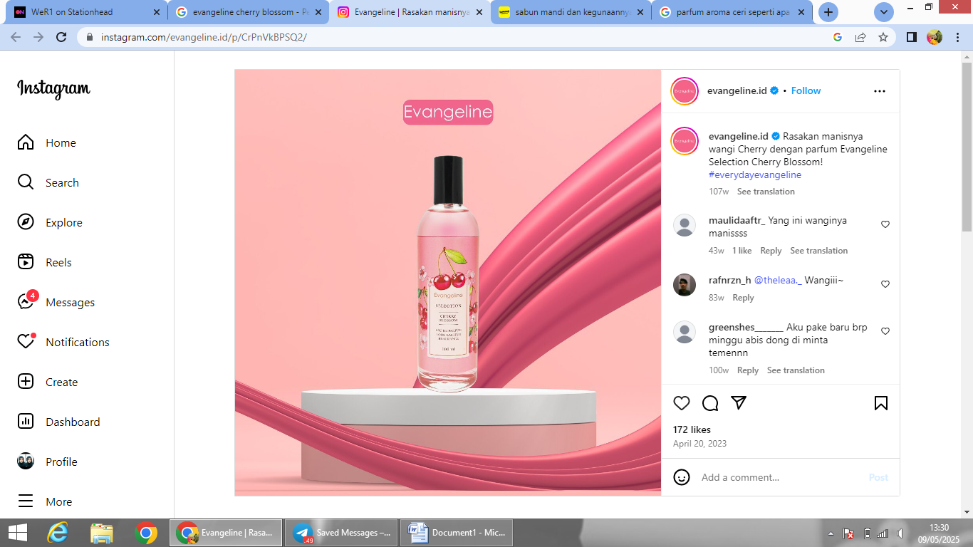 Rekomendasi parfum dengan aroma manis seperti buah ceri.