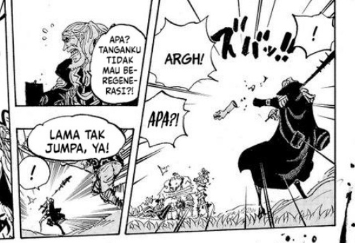 Sommers One Piece kehilangan tangan setelah ditebas Gaban.