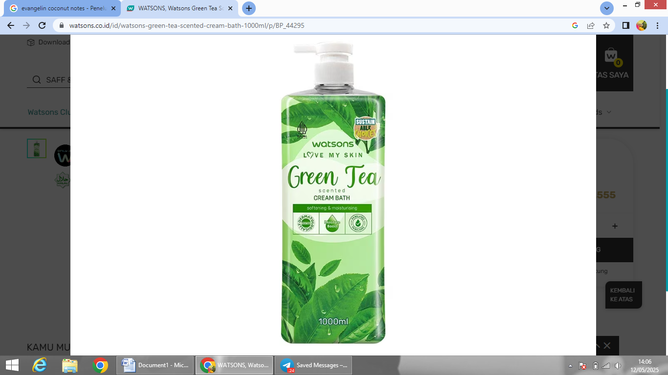 Rekomendasi sabun mandi dari Watsons dengan isi yang banyak.