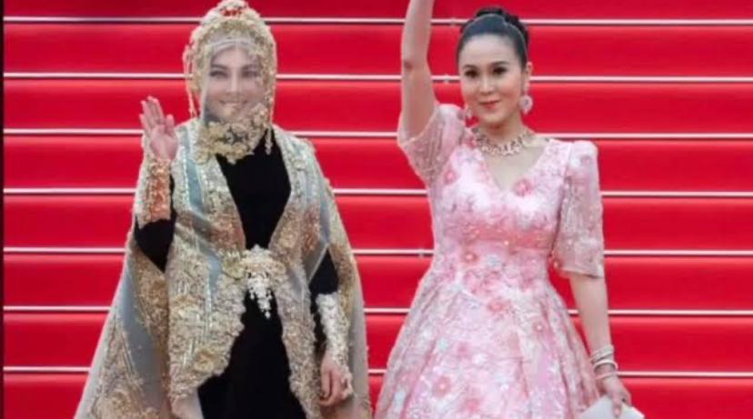 Syahrini saat hadiri Cannes day2