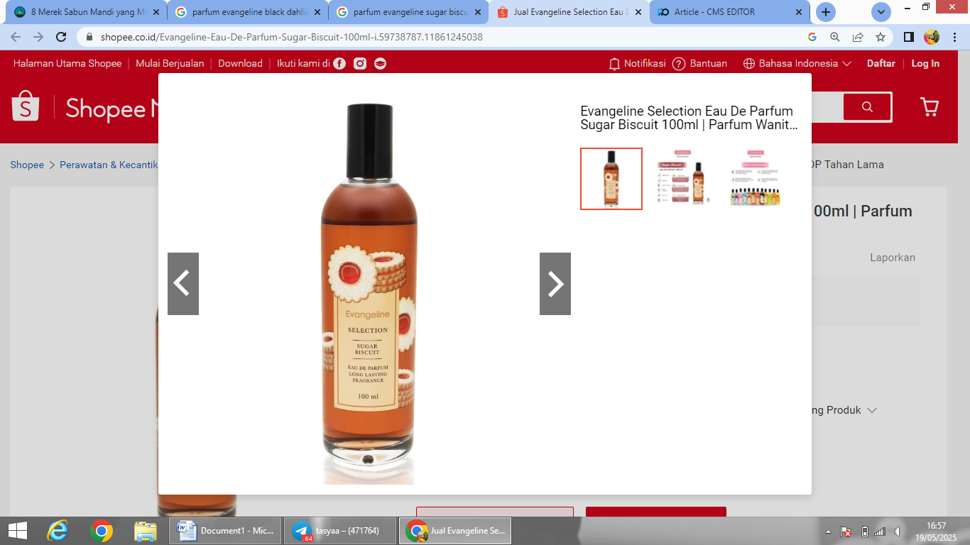 Rekomendasi parfum wangi vanilla dari Evangeline.