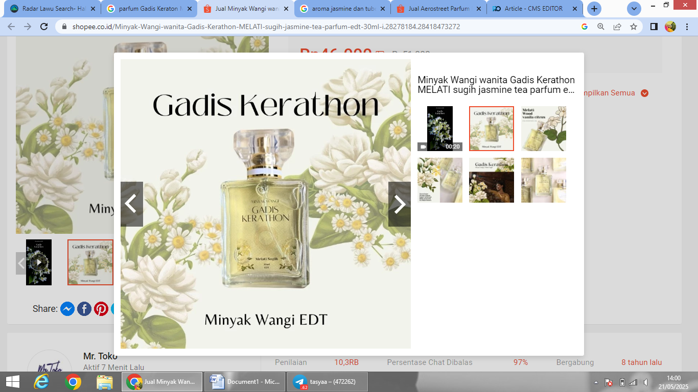 Rekomendasi parfum wangi melati.