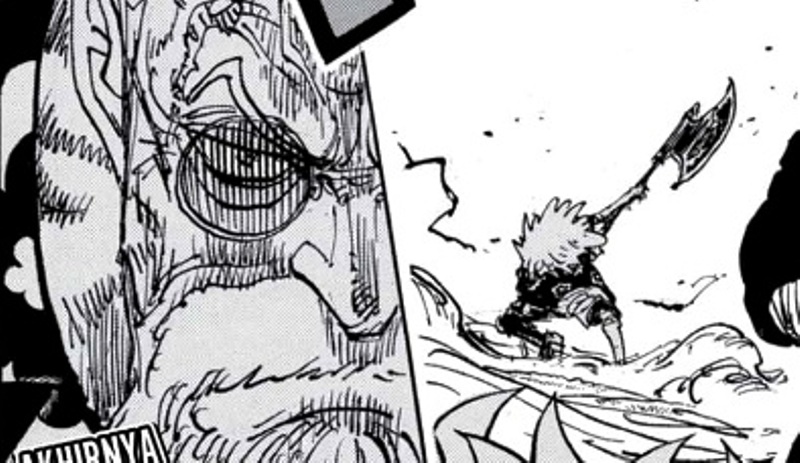 Gaban memotong tubuh Sommers di cerita baca manga One Piece 1149 RAW.