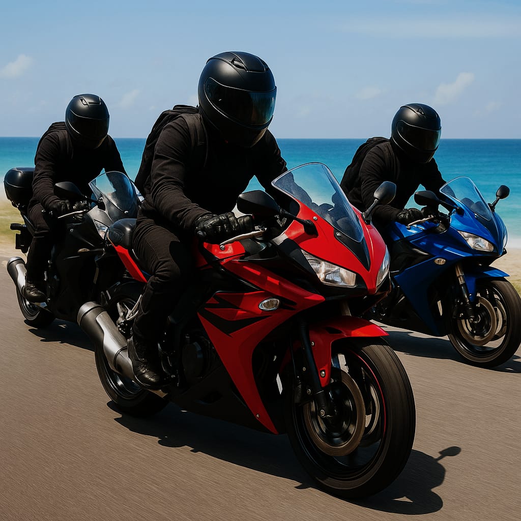 Ilustrasi rekomendasi motor sport untuk touring jarak jauh.