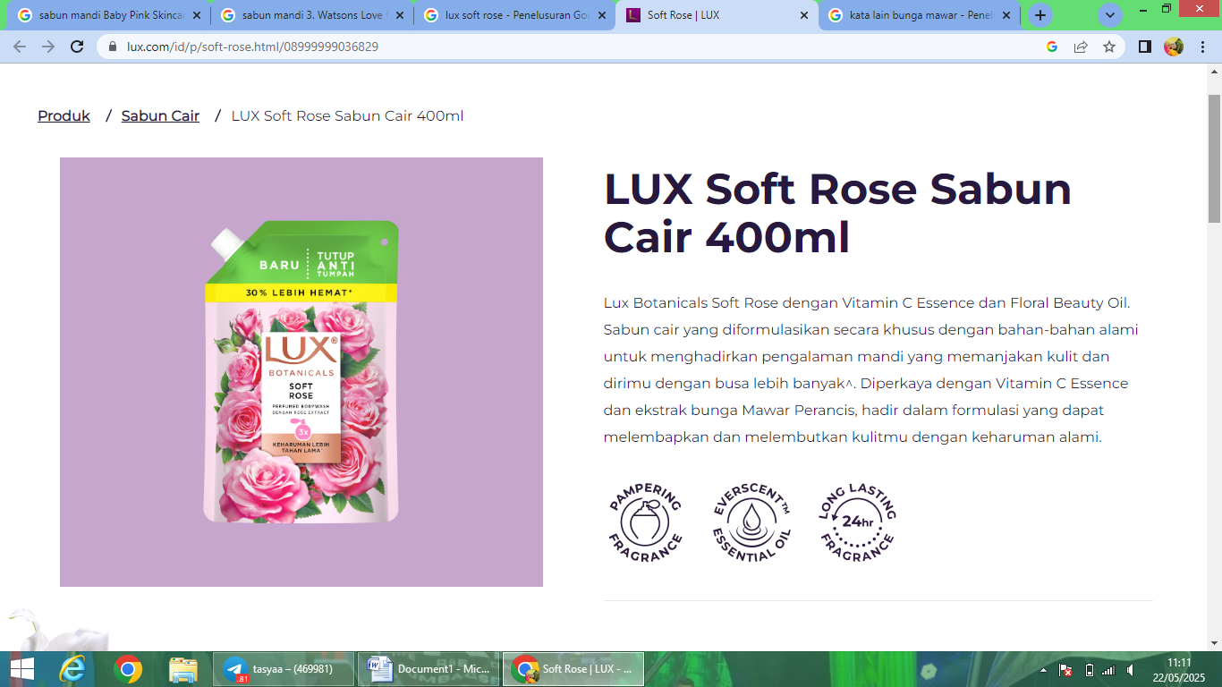 Rekomendasi sabun mandi aroma bunga mawar.