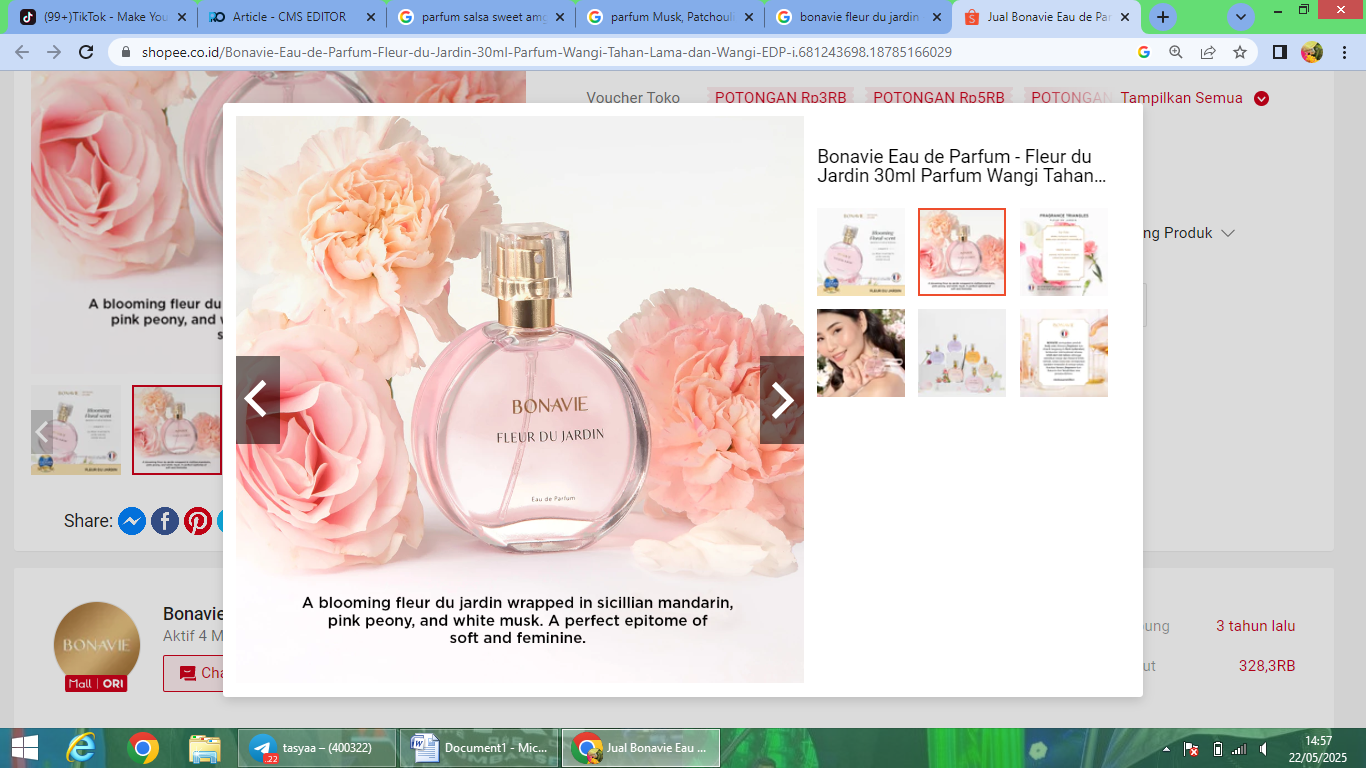 Rekomendasi parfum dengan aroma awet meski terkena air.