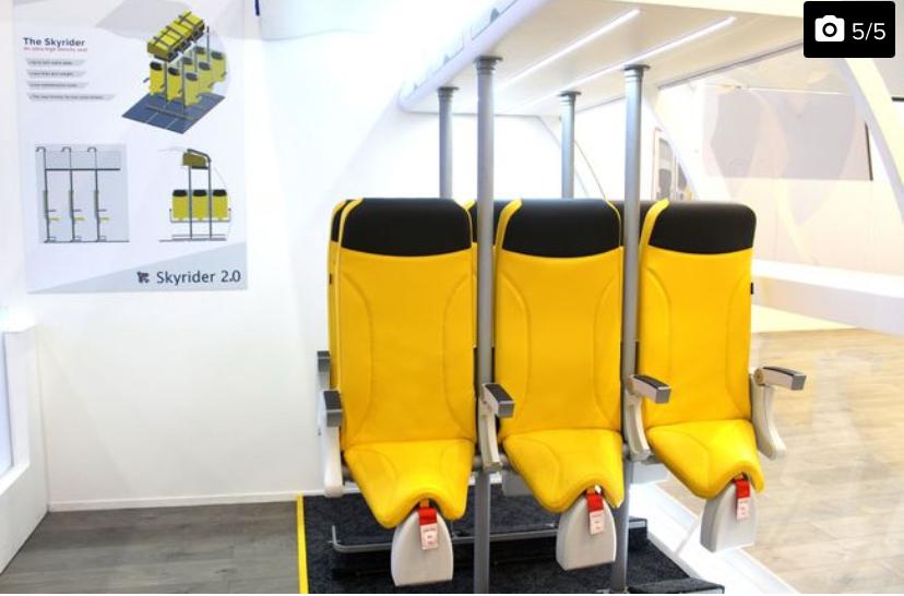 Contoh prototype kursi pesawat berdiri