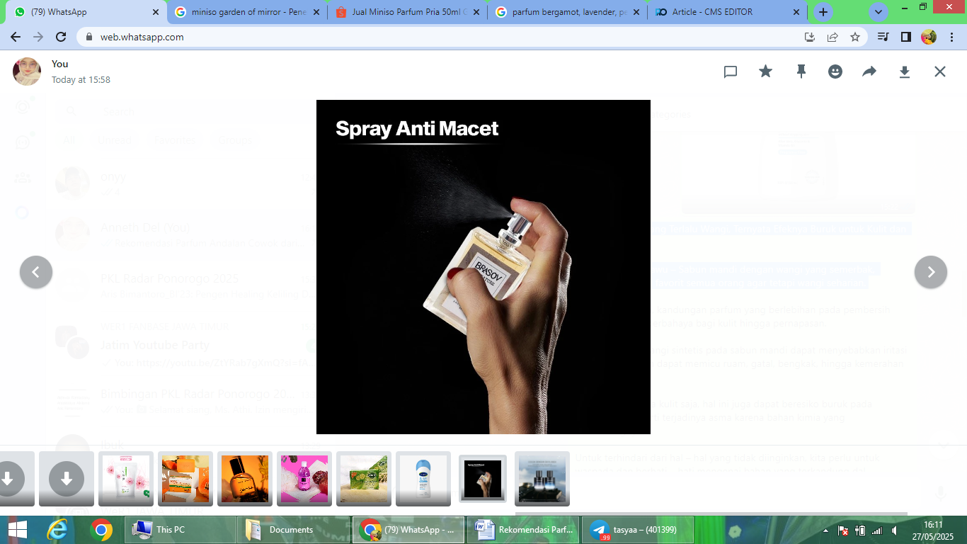 Rekomendasi parfum untuk anak remaja.