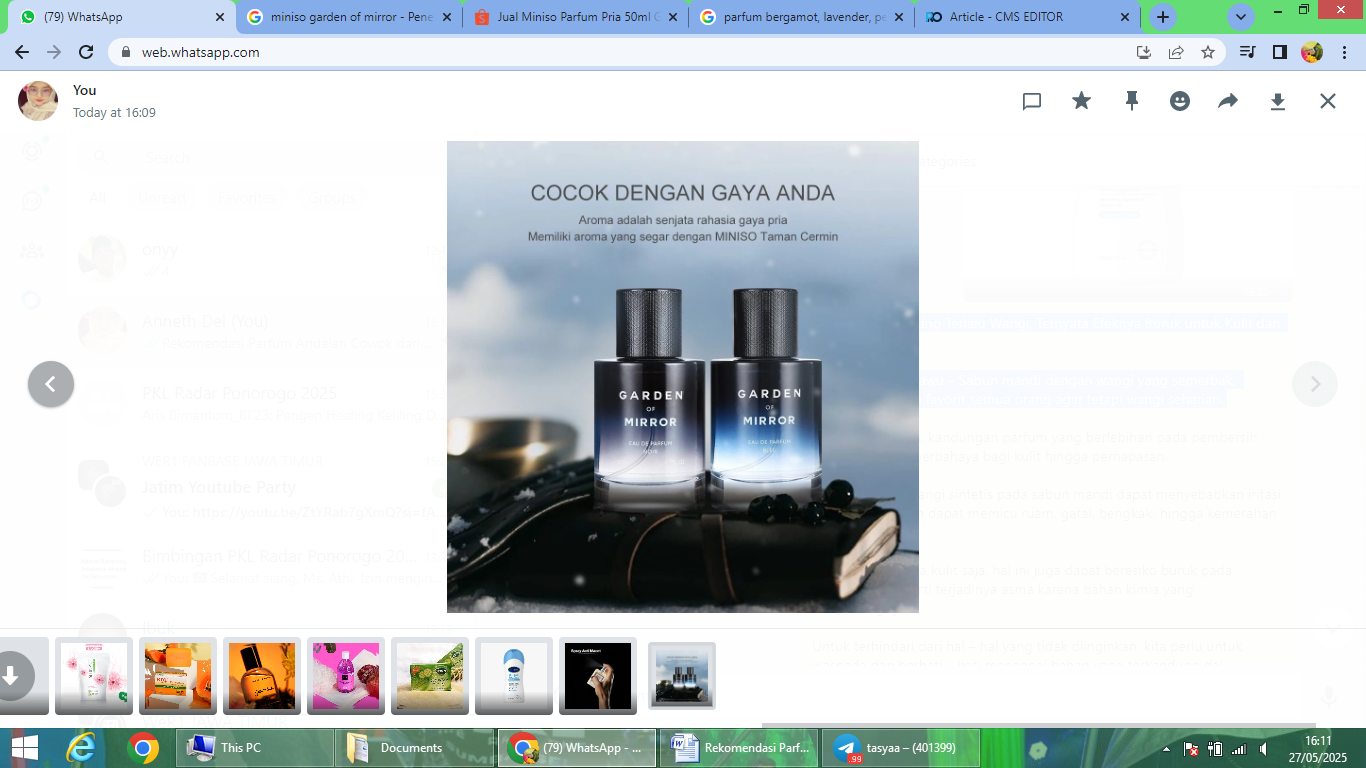 Rekomendasi parfum andalan para cowok dari Miniso.